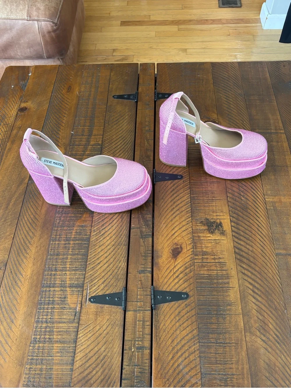 Steve Madden Pink Platform Mary Jane Heels